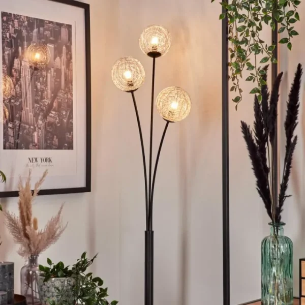 hofstein Lampadaire Bernado Argenté, 3 lumières* Lampes Modernes
