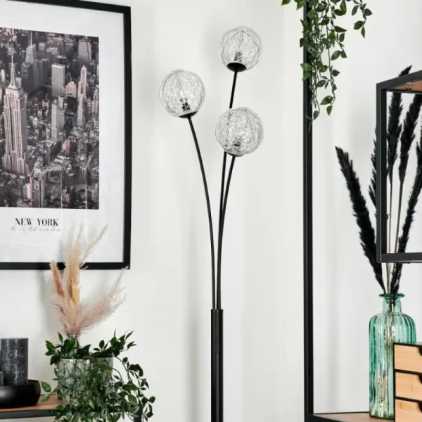 hofstein Lampadaire Bernado Argenté, 3 lumières* Lampes Modernes