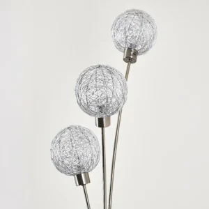 hofstein Lampadaire Bernado Nickel mat, 3 lumières* Lampes Modernes