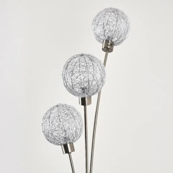 hofstein Lampadaire Bernado Nickel mat, 3 lumières* Lampes Modernes