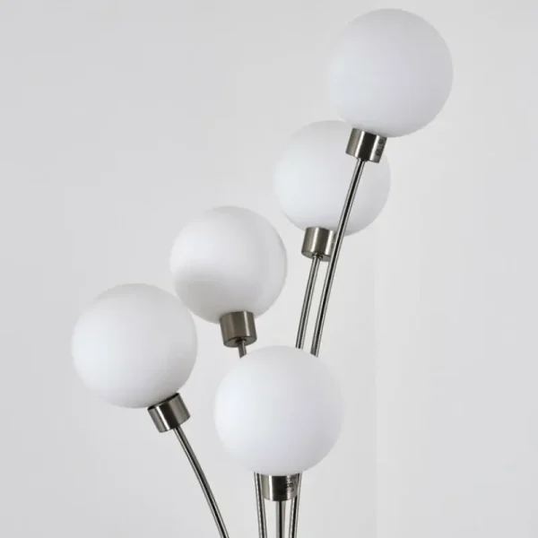 hofstein Lampadaire Bernado Nickel mat, 5 lumières* Lampes Modernes