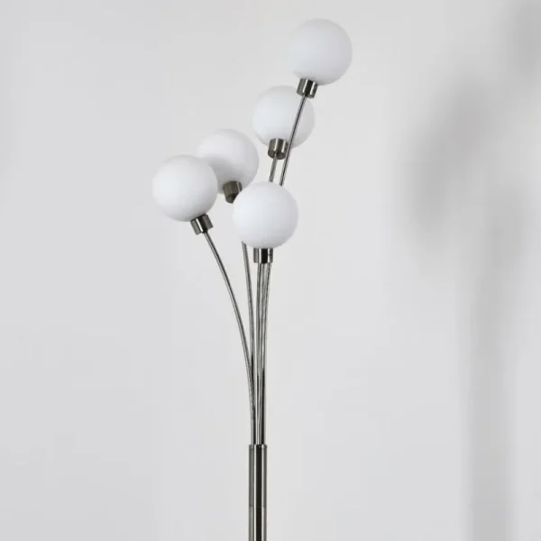 hofstein Lampadaire Bernado Nickel mat, 5 lumières* Lampes Modernes