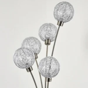 hofstein Lampadaire Bernado Nickel mat, 5 lumières* Lampes Modernes