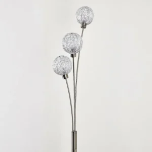hofstein Lampadaire Bernado Nickel mat, 3 lumières* Lampes Modernes