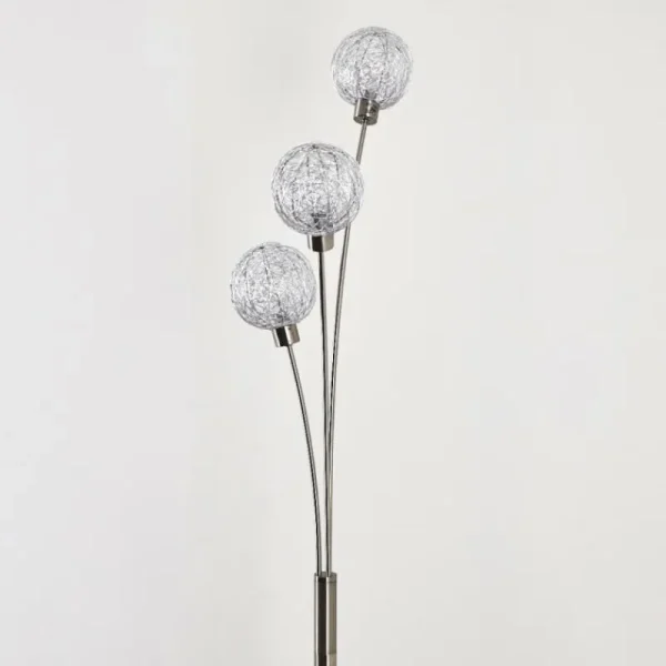 hofstein Lampadaire Bernado Nickel mat, 3 lumières* Lampes Modernes