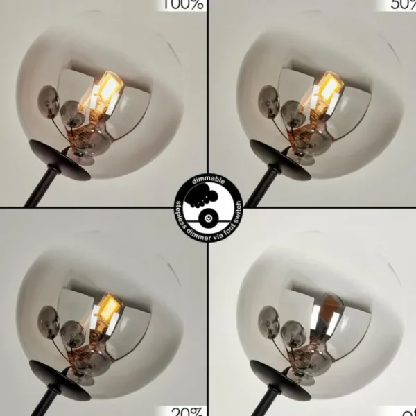 hofstein Lampadaire Bernado Noir, 5 lumières* Lampes Modernes