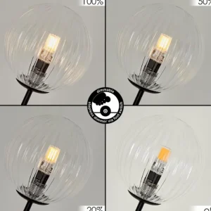 hofstein Lampadaire Bernado Noir, 5 lumières* Lampes En Verre