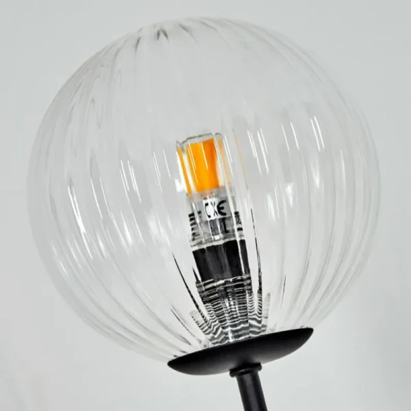 hofstein Lampadaire Bernado Noir, 5 lumières* Lampes En Verre