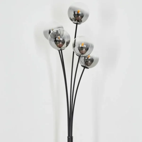 hofstein Lampadaire Bernado Noir, 5 lumières* Lampes Modernes