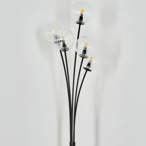 hofstein Lampadaire Bernado Noir, 5 lumières* Lampes En Verre