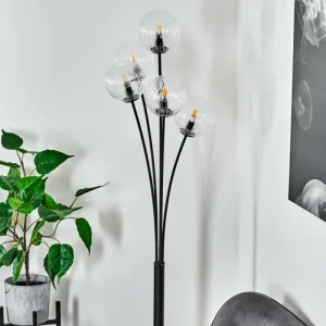 hofstein Lampadaire Bernado Noir, 5 lumières* Lampes En Verre