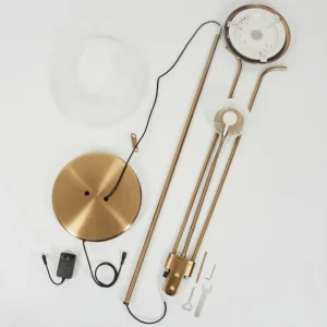 hofstein Lampadaire Biot LED Vieux laiton, 2 lumières* Lampes Modernes