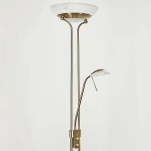 hofstein Lampadaire Biot LED Vieux laiton, 2 lumières* Lampes Modernes