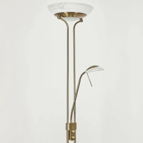 hofstein Lampadaire Biot LED Vieux laiton, 2 lumières* Lampes Modernes