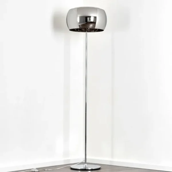 hofstein Lampadaire Blacklick Chrome, 4 lumières* Lampes En Verre