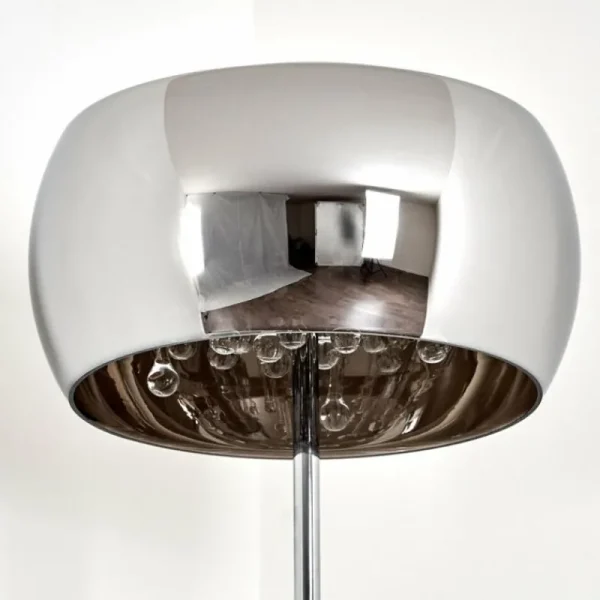 hofstein Lampadaire Blacklick Chrome, 4 lumières* Lampes En Verre