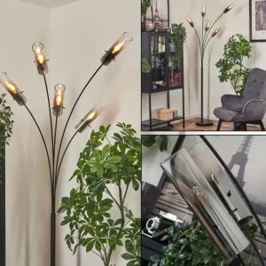 hofstein Lampadaire Caimitte Noir, 5 lumières* Lampes Modernes