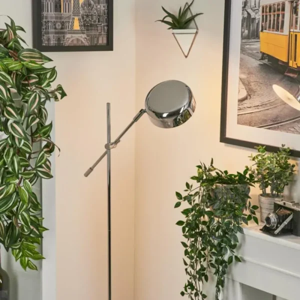 hofstein Lampadaire Camori Chrome, 1 lumière* Lampes Modernes