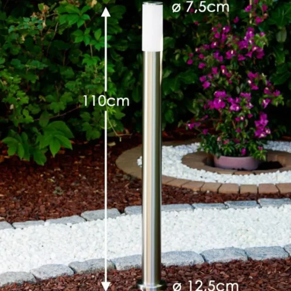hofstein Lampadaire Caserta Acier inoxydable, 1 lumière* Lampes Modernes