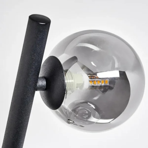hofstein Lampadaire Chehalis LED Noir, 6 lumières* Lampes Modernes