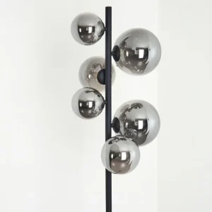 hofstein Lampadaire Chehalis LED Noir, 6 lumières* Lampes Modernes