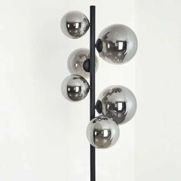 hofstein Lampadaire Chehalis LED Noir, 6 lumières* Lampes Modernes