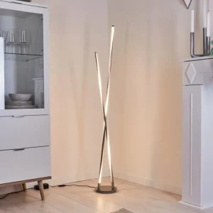 hofstein Lampadaire Concord LED Argenté, 1 lumière* Lampes Modernes