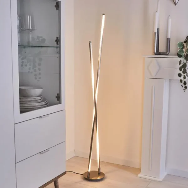 hofstein Lampadaire Concord LED Argenté, 1 lumière* Lampes Modernes