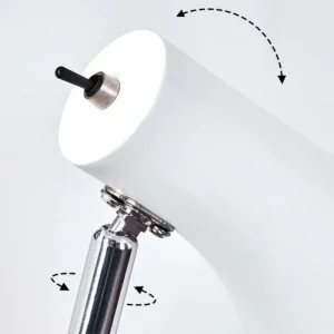hofstein Lampadaire Corralcay Chrome, Blanc, 1 lumière* Lampes Modernes