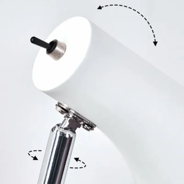 hofstein Lampadaire Corralcay Chrome, Blanc, 1 lumière* Lampes Modernes