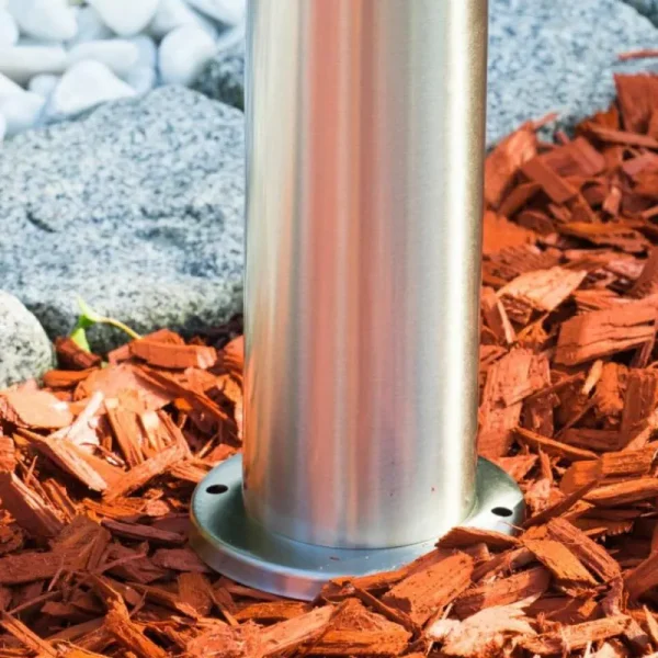 hofstein Lampadaire d'extérieur Avize Acier inoxydable, 1 lumière, Détecteur de mouvement* Lampes Modernes