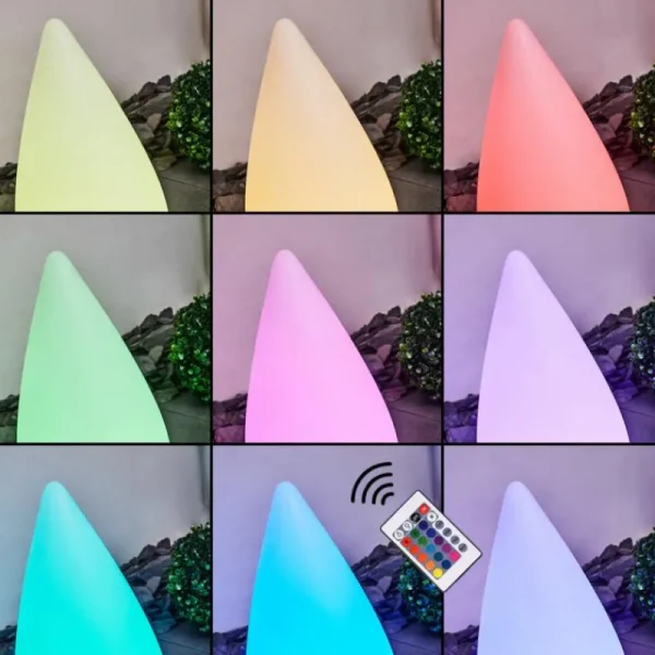 hofstein Lampadaire d'extérieur Bouilli LED Blanc, 1 lumière, Télécommandes, Changeur de couleurs* Lampes Modernes