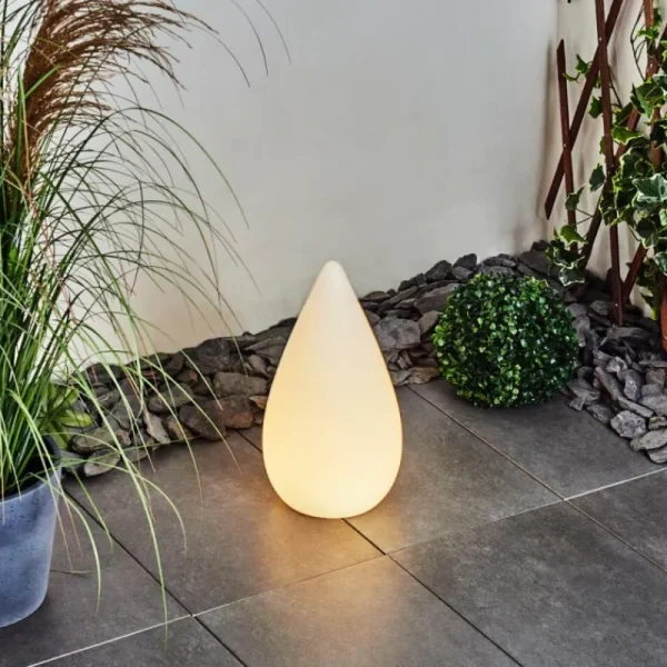 hofstein Lampadaire d'extérieur Bouilli LED Blanc, 1 lumière, Télécommandes, Changeur de couleurs* Lampes Modernes