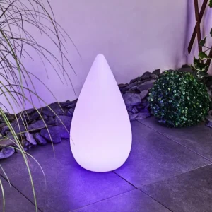hofstein Lampadaire d'extérieur Bouilli LED Blanc, 1 lumière, Télécommandes, Changeur de couleurs* Lampes Modernes