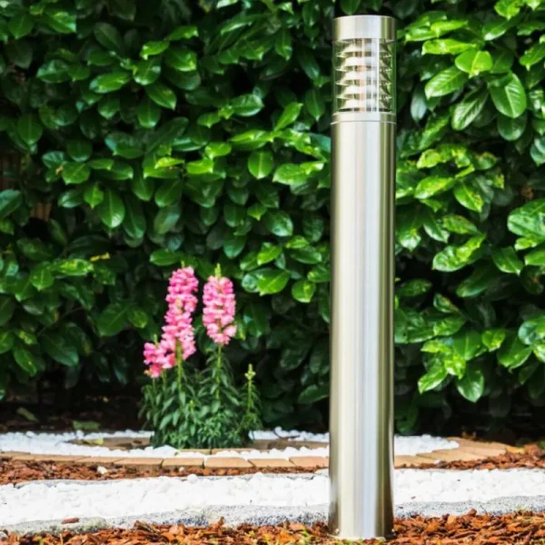 hofstein Lampadaire d'extérieur Dakar Acier inoxydable, 1 lumière* Lampes Modernes