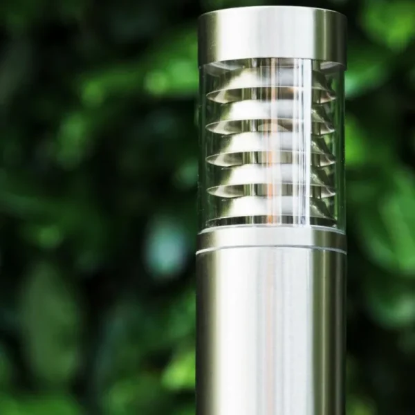 hofstein Lampadaire d'extérieur Dakar Acier inoxydable, 1 lumière* Lampes Modernes