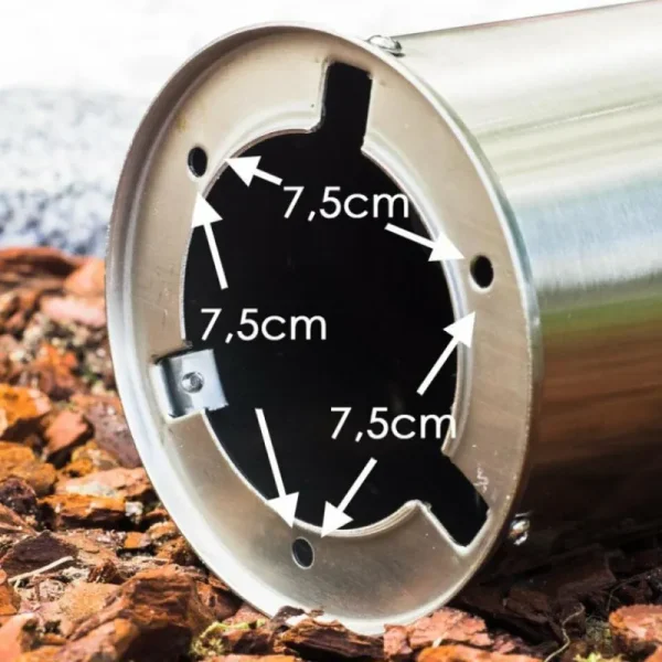 hofstein Lampadaire d'extérieur Dakar Acier inoxydable, 1 lumière* Lampes Modernes