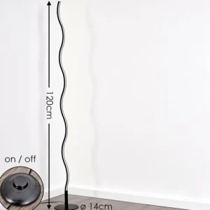hofstein Lampadaire Dillon LED Noir, 1 lumière* Lampes Modernes