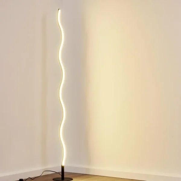 hofstein Lampadaire Dillon LED Noir, 1 lumière* Lampes Modernes