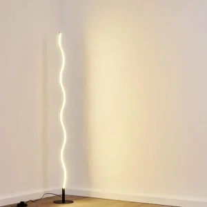 hofstein Lampadaire Dillon LED Noir, 1 lumière* Lampes Modernes
