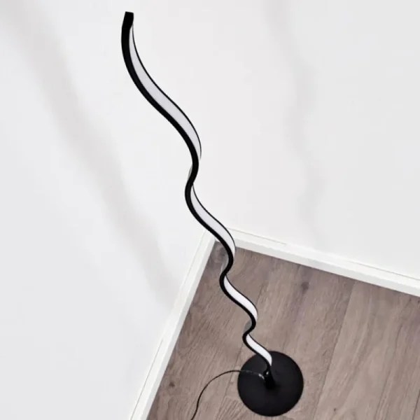 hofstein Lampadaire Dillon LED Noir, 1 lumière* Lampes Modernes