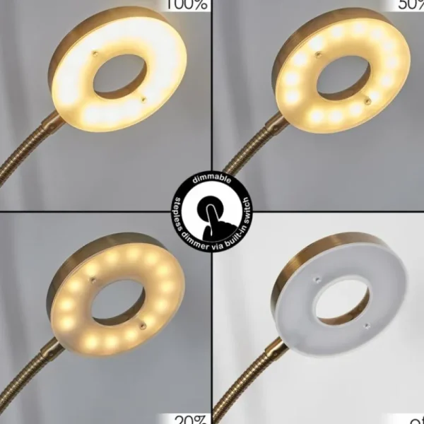 hofstein Lampadaire Donna LED Vieux laiton, 2 lumières* Lampes Modernes