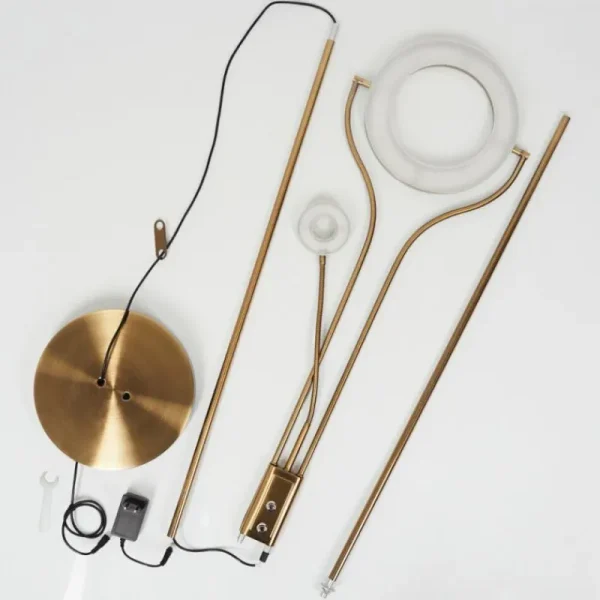 hofstein Lampadaire Donna LED Vieux laiton, 2 lumières* Lampes Modernes
