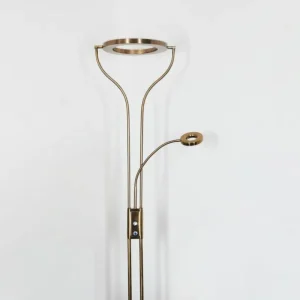 hofstein Lampadaire Donna LED Vieux laiton, 2 lumières* Lampes Modernes