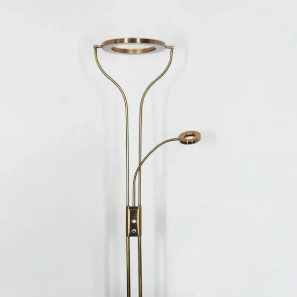 hofstein Lampadaire Donna LED Vieux laiton, 2 lumières* Lampes Modernes