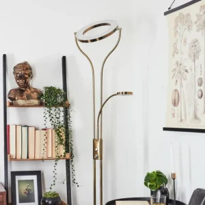 hofstein Lampadaire Donna LED Vieux laiton, 2 lumières* Lampes Modernes