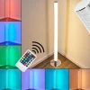hofstein Lampadaire Flaut LED Chrome, 1 lumière, Télécommandes, Changeur de couleurs* Lampes Modernes