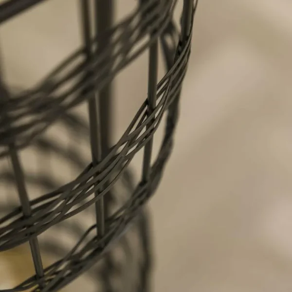 hofstein Lampadaire Gastona Nickel mat, Noir, 2 lumières* Lampes Modernes