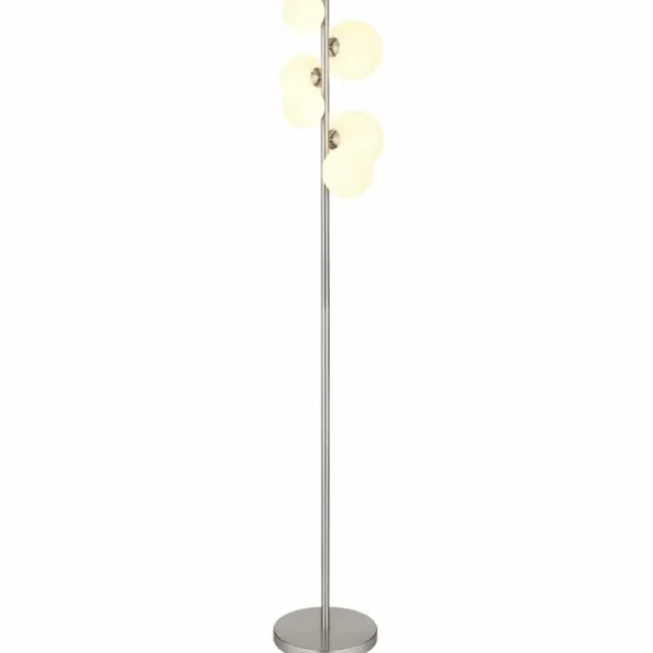 Luminaires Globo Lighting Lampadaire Globo RIHA LED Nickel mat, 6 lumières* Lampes En Verre
