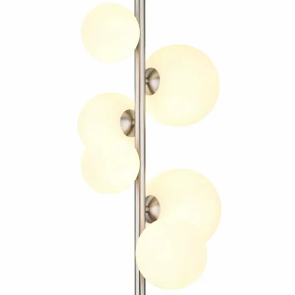 Luminaires Globo Lighting Lampadaire Globo RIHA LED Nickel mat, 6 lumières* Lampes En Verre